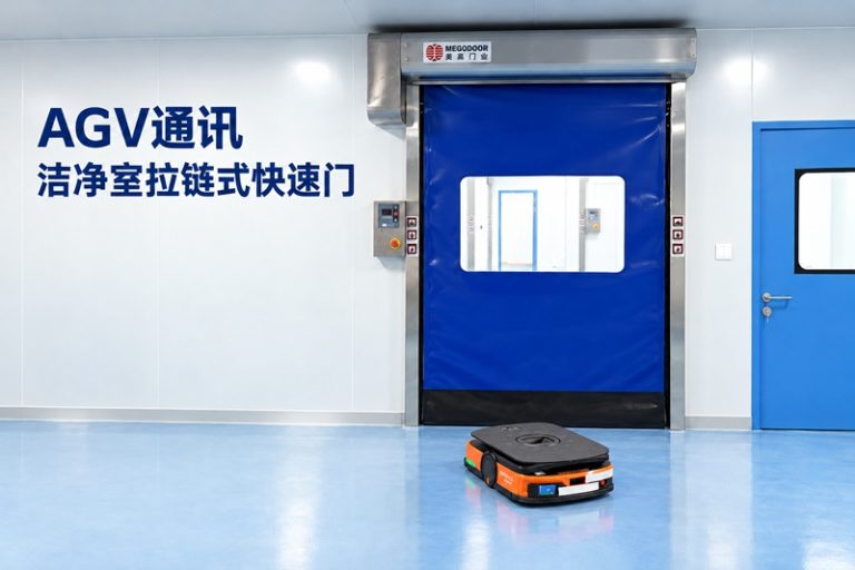 美高门业洁净室拉链快速门：适配30Pa压差，支持双门互锁与AGV通讯缩略图